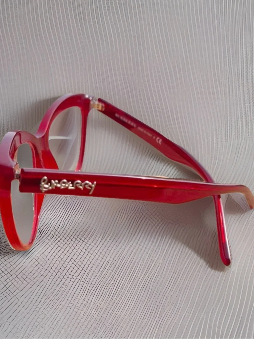 BURBERRY B2276 Luminous Red Cat-Eye Eyeglasses